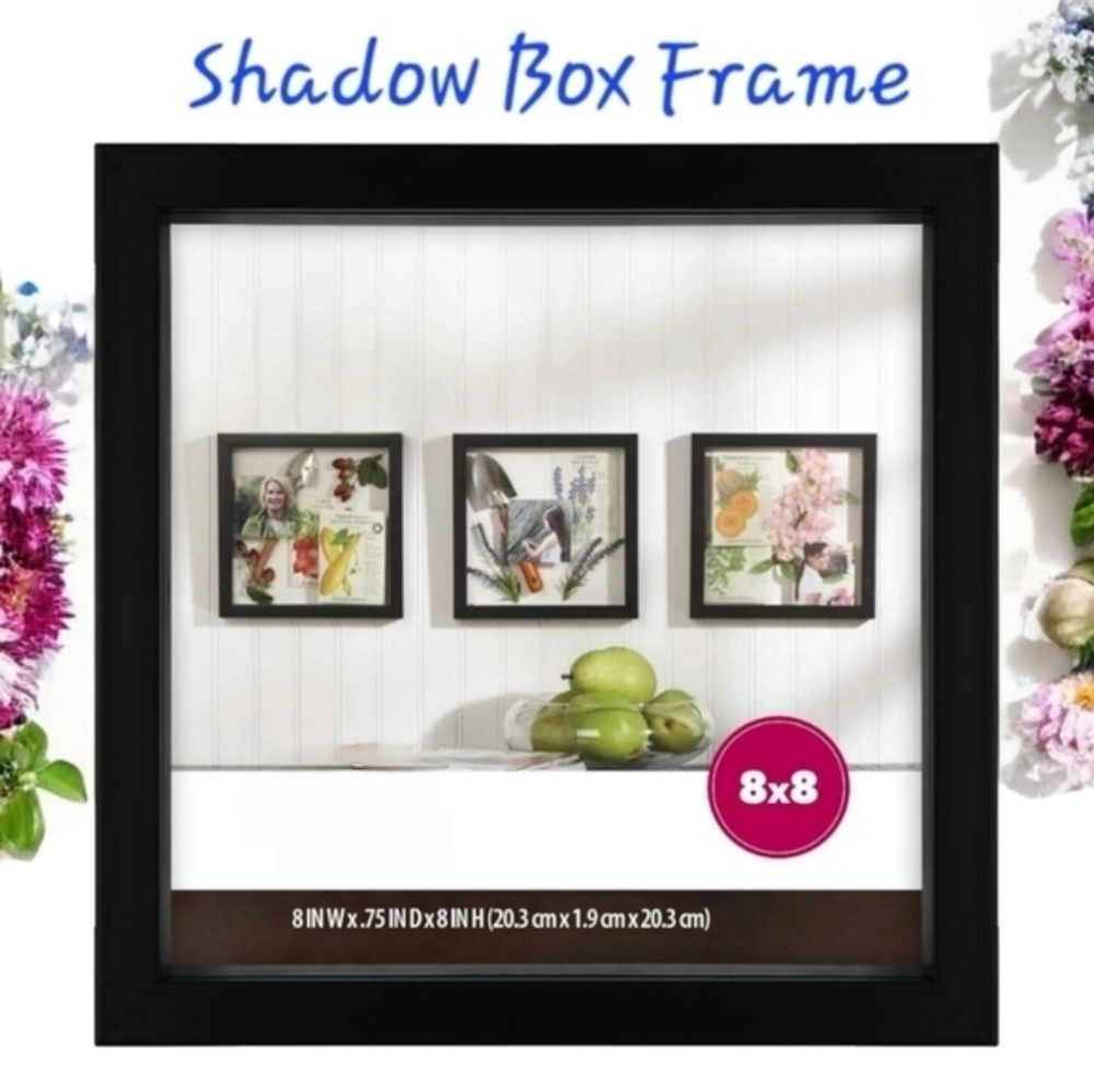 Mainstays "8 × 8" Memorabilia Black Shadow Box Frame‎